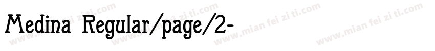 Medina Regular/page/2字体转换